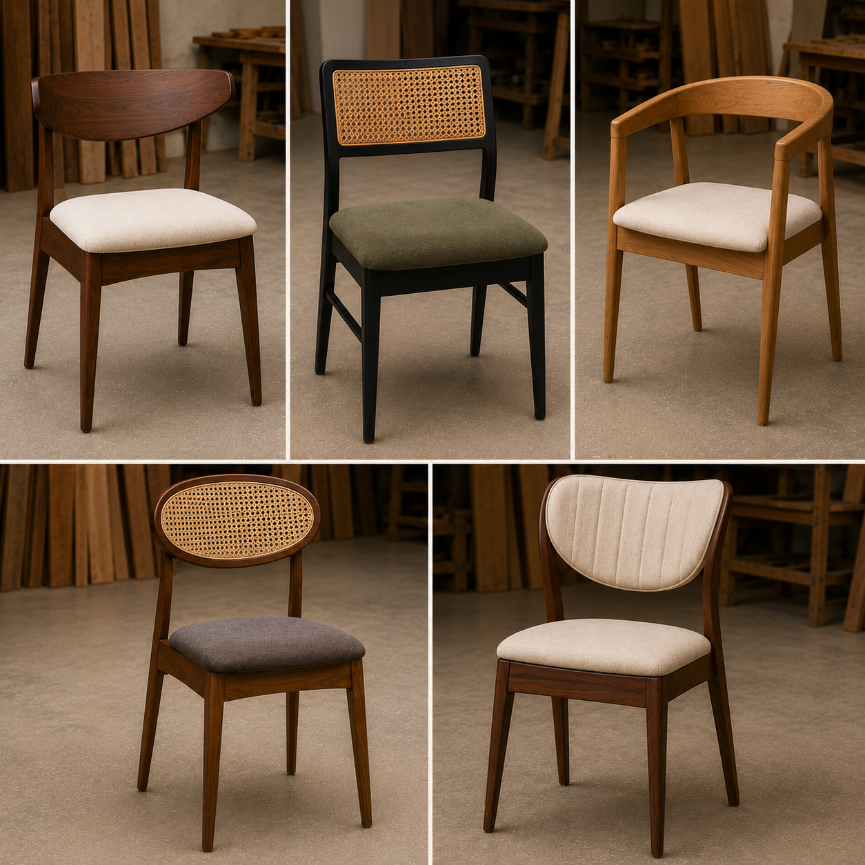 Modern Walnut Dining Chair