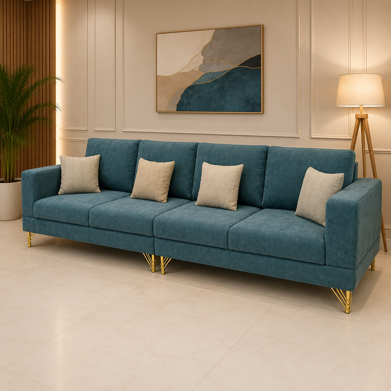 Azure Luxe 4-Seater Sofa