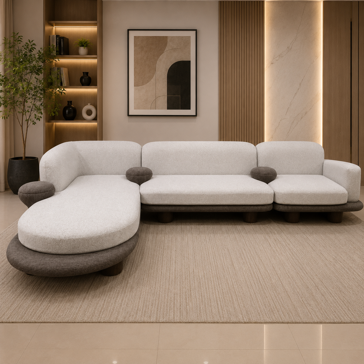 Luna Luxe L-Shaped Sectional Sofa