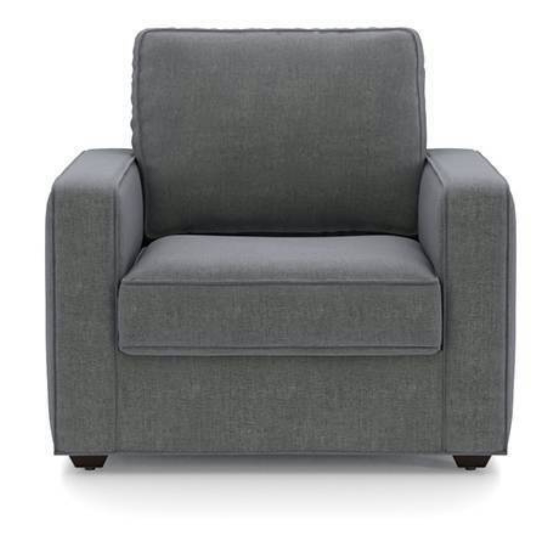 Modern Grey Fabric Accent Armchair